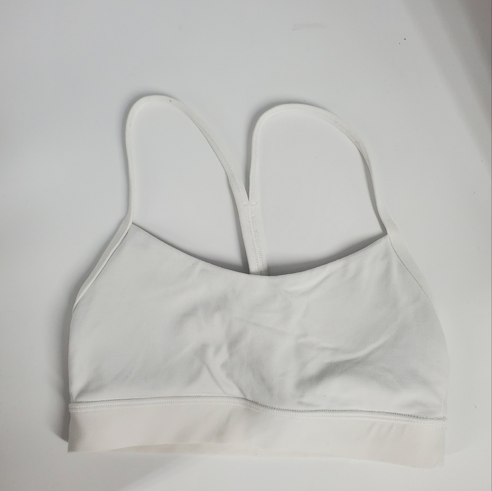 Lululemon White Racerback Nulu Flow Y Bra 2 - Picture 3 of 4